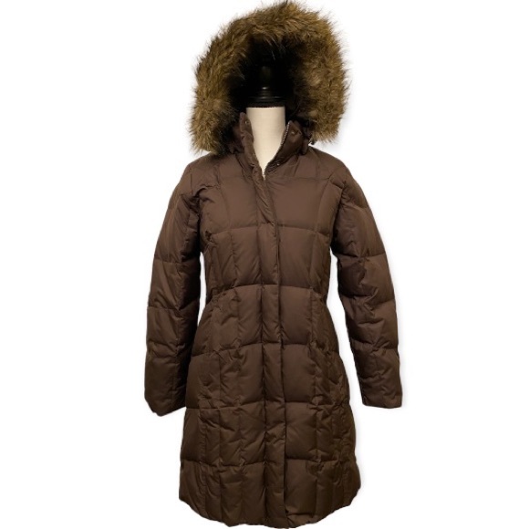 Eddie Bauer Jackets & Blazers - Eddie Bauer Petite Med Premium 700 Fill Goose Down Puffer Jacket Coat Brown